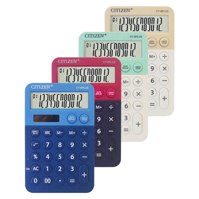 

Kalkulator Mini Calculator Citizeiv CT-6 Plus 12 Digits Mirip Citizen