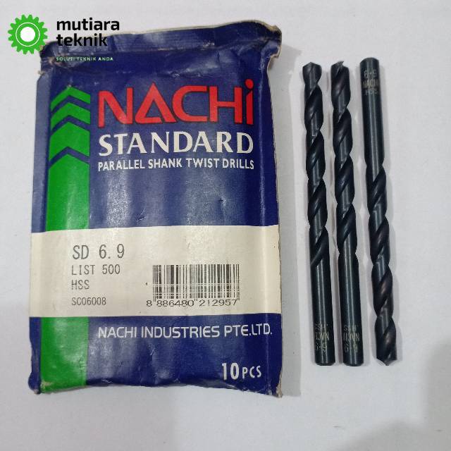 Nachi Japan Mata Bor Besi 6.9Mm Drill Hss 6 9Mm Untuk Bor Drat Baut Kunci 12