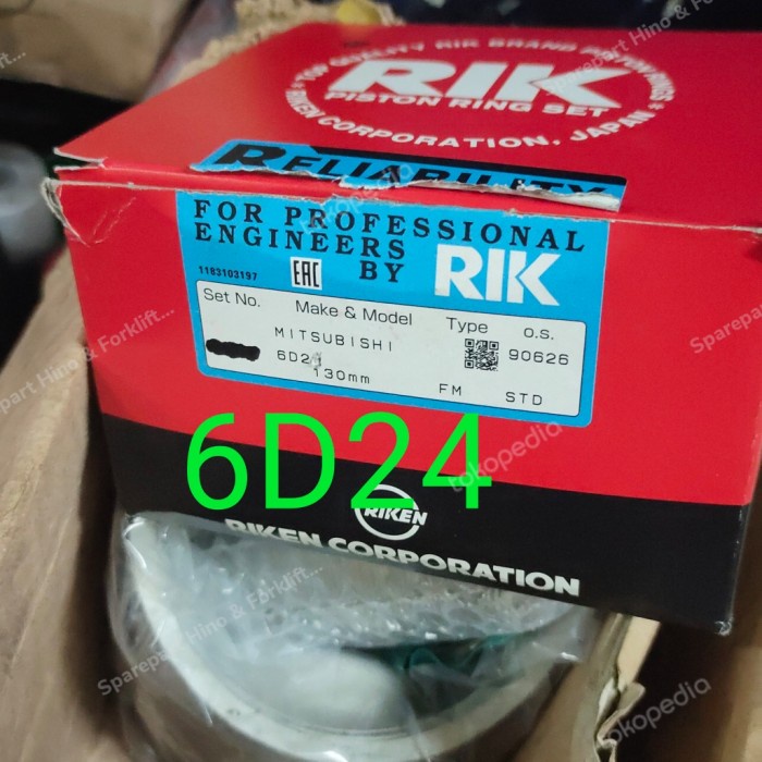 ring piston 6d24t rik jpn (ring tebal / ring tipis) tokolarisjaya