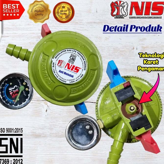 REGULATOR GAS NIS 2 PENGUNCI/DOUBLE LOCK
