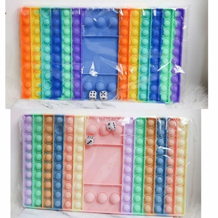 POP IT PERSEGI PANJANG DADU JUMBO RAINBOW MODEL TERBARU