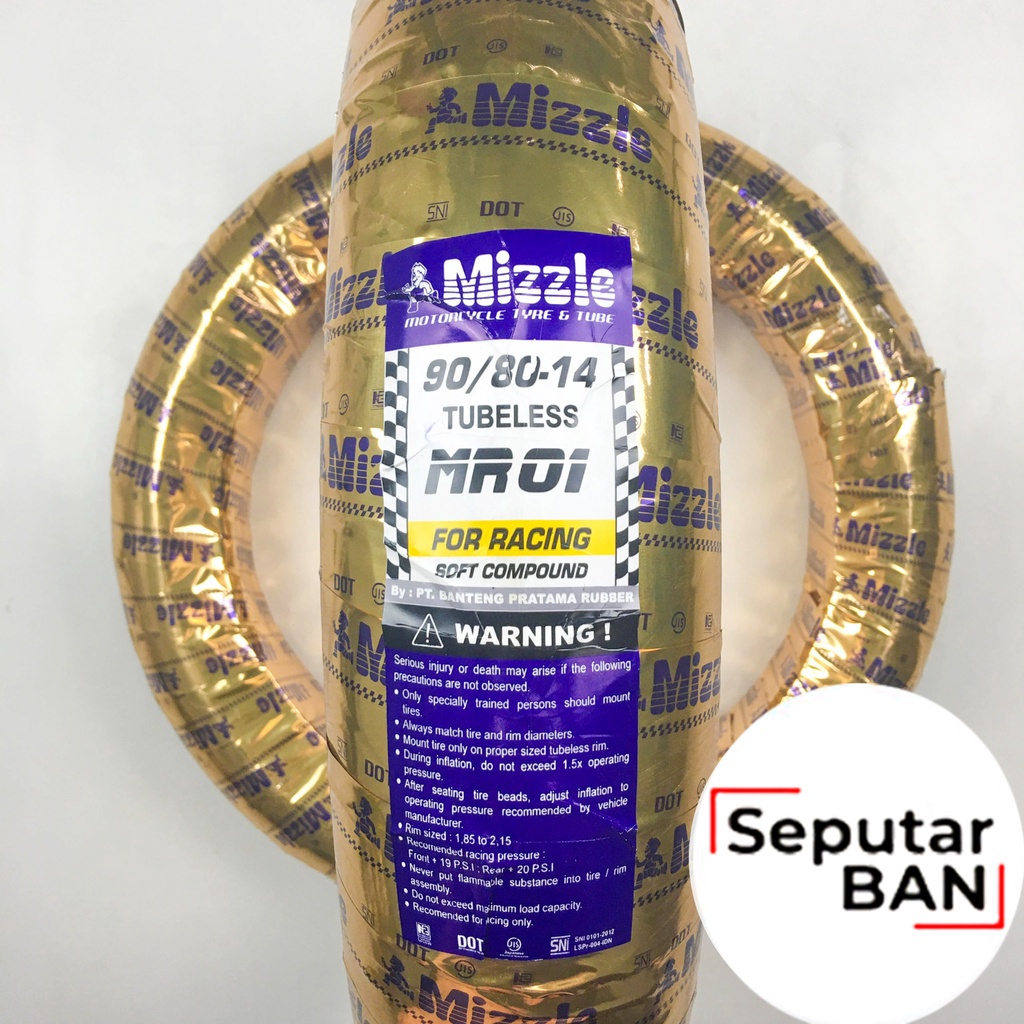 Ban Motor Matic Soft Compound Zzle Mr01 90/80 Ring 14 Tubeless