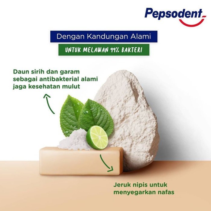 Terbaru Buy 1 Get 1 Free Pepsodent Pasta Gigi Herbal - 190Gr Isi 3 + Sajadah