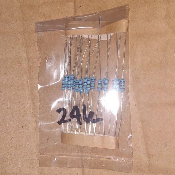 R 24K Ohm 0.25W 1 Persen Metal Film Resistor 24 K Kilo Ohm MetalFilm 0.25 Watt 20 Pcs