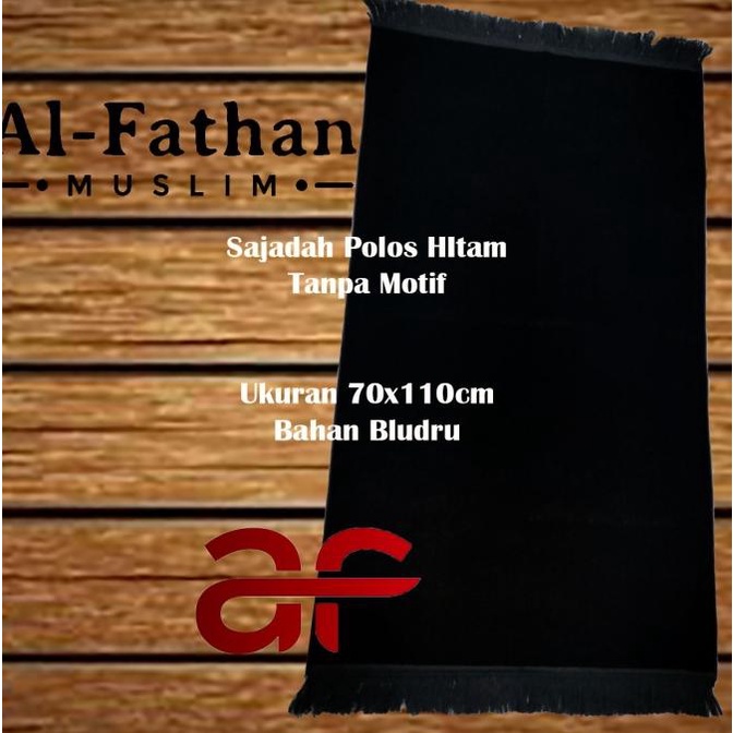 Sajadah Polos Hitam Turkey Tebal Bludru Sajadah Dewasa Ukuran Besar
