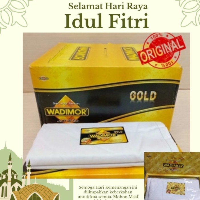 Promo Wadimor Gold Sarung Putih Polos Halus Dan Lembut. Terbaru