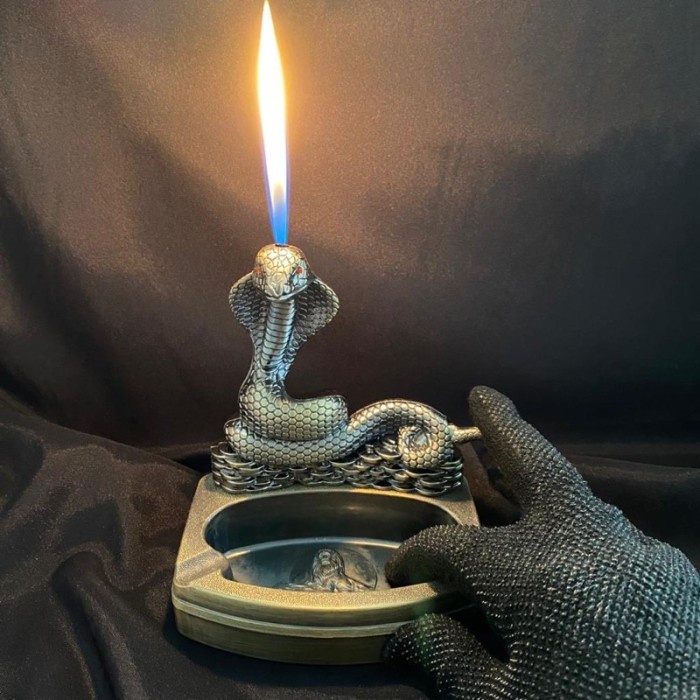 Promo Korek Api + Asbak Karakter Ular Hiasan Ruang Tamu