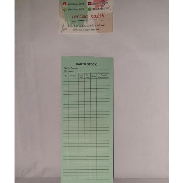 

Termurah Kartu Stok Obat /Barang 1 Paket Berisi 100 Lembar Dengan Warna 5 Pilihan Original