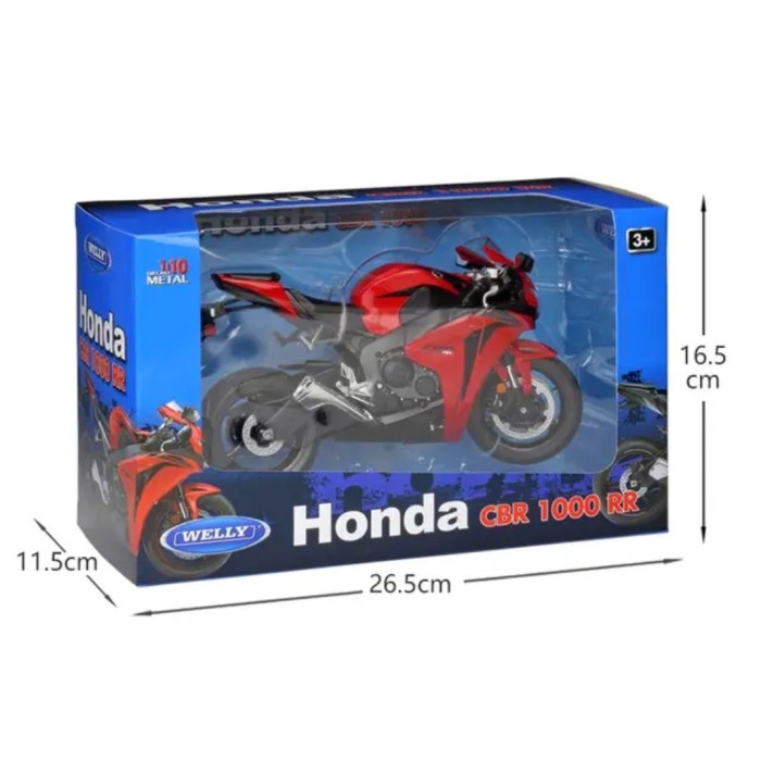 DISKON SPESIAL DIECAST MOTOR HONDA CBR 1000RR MINIATUR DIE-CAST WELLY 1:10 TERLARIS