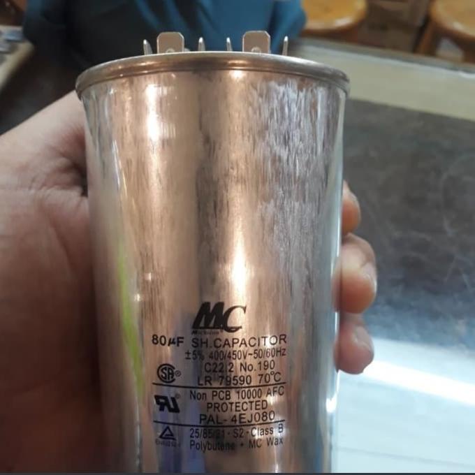 Kapasitor Capacitor Ac 80Uf 80 Uf 450 Vac 450V 450Vac V Mc