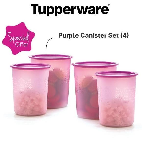 Toples Tupperware Tempat Kerupuk Atau Susu Anak Mosaic Canister Purple Jajananlokalibu