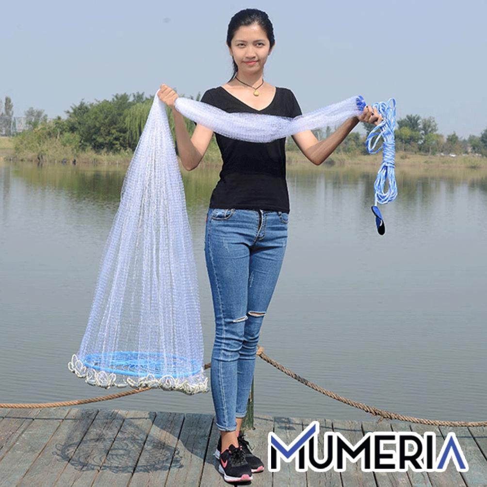 Murah Jaring Mesh Frisbee Pancing Jala Lempar Penangkap Ikan Udang Piring Bulat Perangkap Menangkap 