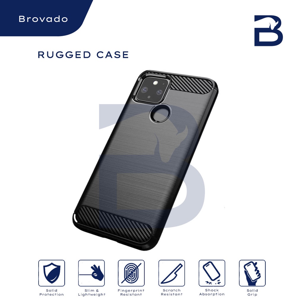 Casing Google Pixel 3A / 3A XL Rugged Case Armor Carbon Motif Hitam