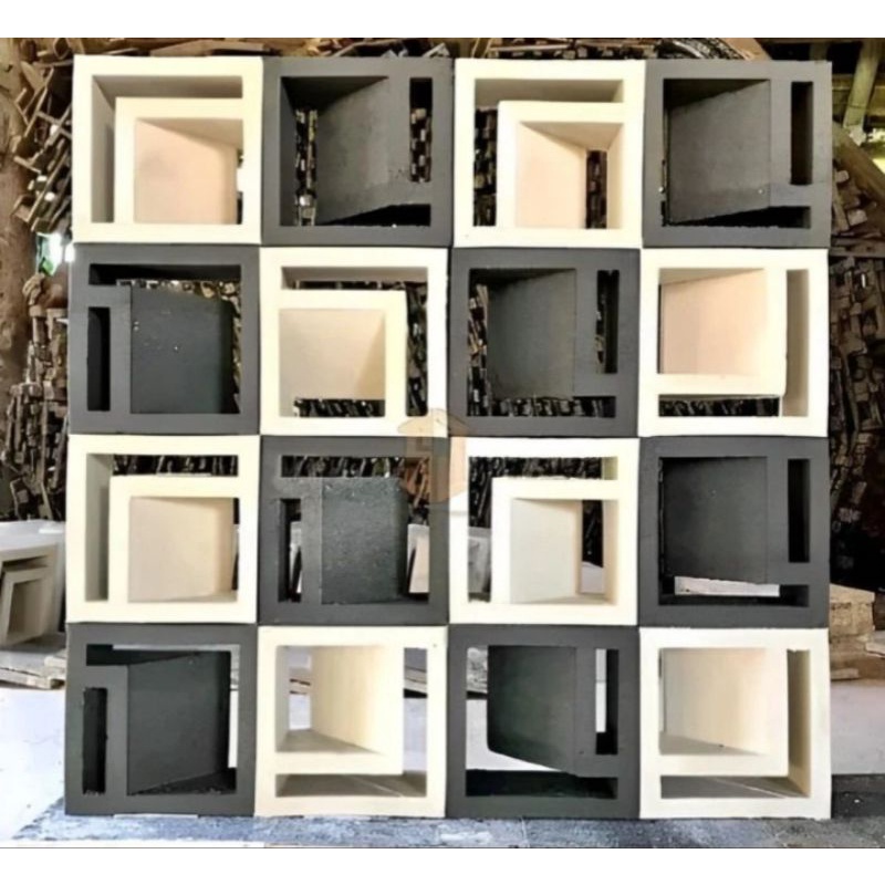 roster beton minimalis motif Doble L kombinasi