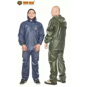 Jas Hujan Stelan Celana Karet Tiger Head Profesional Jh 68276 Ready