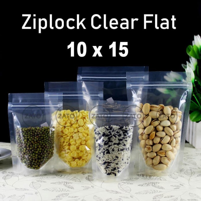 Ziplock Clear Standing 10x15 cm - plastik standing pouch - kemasan