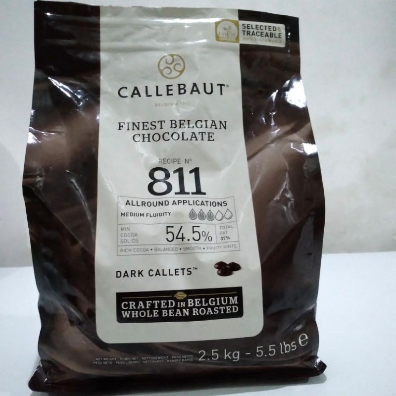 

Callebaut 811 Dark Chocolate 54% / Coklat Hitam Repa 500Gr