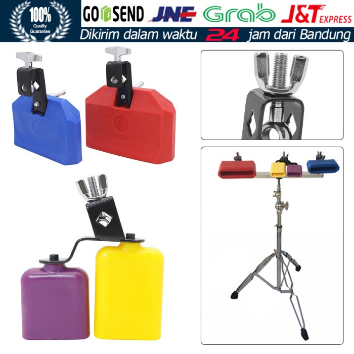 Promo Cowbell Drum Abs Jam Block Cowbell Plastik Cowbell Drum Perkusi Holder