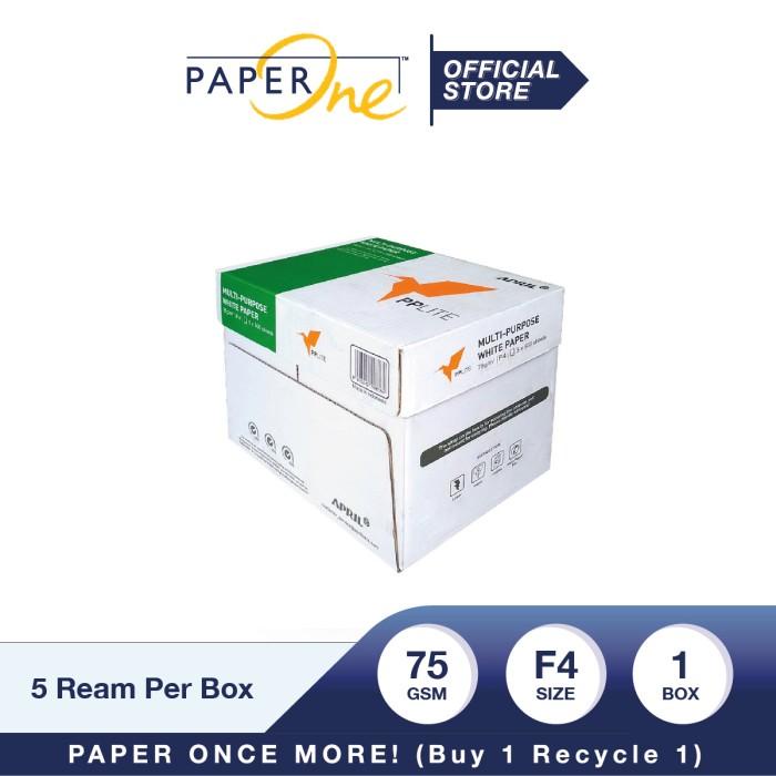 

TERLARIS - PP LITE KERTAS F4 75GR COPIER 1 BOX (2500 LEMBAR) KERTAS HVS