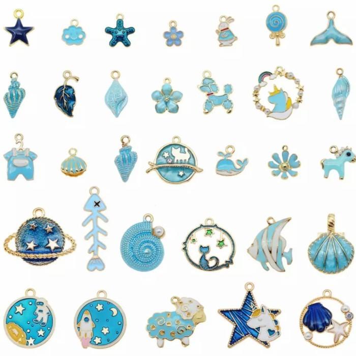 

TERLARIS - ENAMEL CHARM BANDUL KOREA MIX UNTUK ANTING GELANG KALUNG DIY