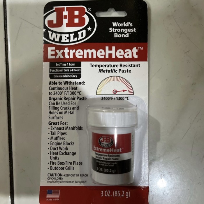 JB WELD 37901 EXTREME HEAT HIGH TEMPERATURE RESISTENCE METALLIC PASTE
