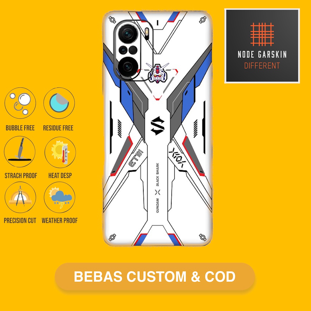Garskin Skin Vinyl Poco F3 Fullbody Atau Backonly - Bisa Custom - gundam01 Case Sticker Protector