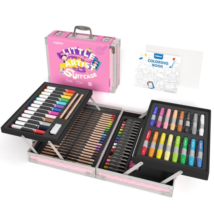 

Mideer Little Artist Suitcase Colouring Art Set Koper Warna Anak Pink