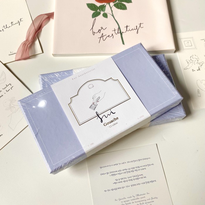 

SUI Gouache Set 12 Colors (7.5ml) Korean Vintage Pastel Paints