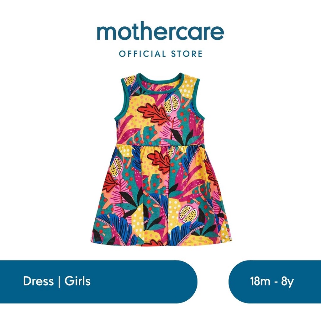 Mothercare Tropical Jersey Dress - Dress Anak Perempuan (Multicolor)