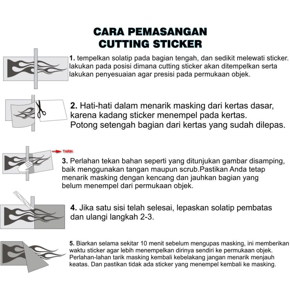 TERBARU CUTTING STICKER MOBIL JAGA JARAK 2 WARNA STIKER VARIASI STIKER MOBIL AKSESORIS MOBIL STIKER 
