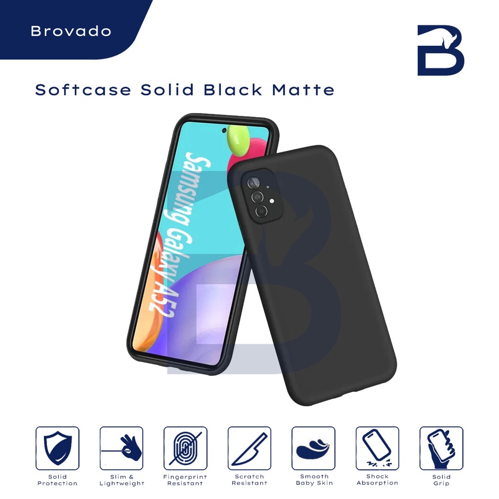 Casing Samsung A11 / M10 / M11 Softcase Solid Black Matte Silikon TPU Hitam