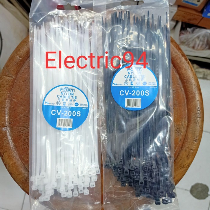 

Kabel ties 200mm x 3.6mm fort putih / hitam