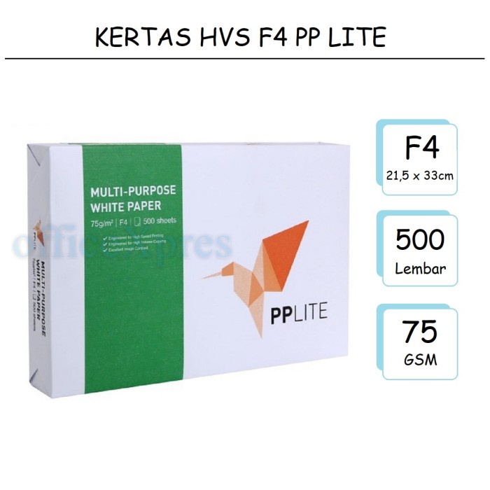 

Kertas HVS F4 75gsm / Kertas PP Lite / Kertas Fotocopy Paper Lite F4