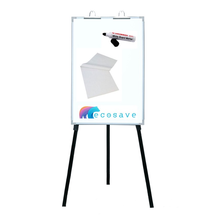 

Flipchart Sakana 70 X 100 Cm / Papan Tulis Kaki 3 Flip Chart 70X100 Cm
