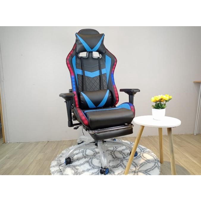 Bangku Gaming Led Kursi Gaming Hidrolik Chair Rgb Led Kulit Premium Delinasereya