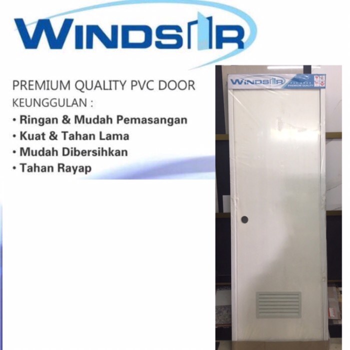 Pintu PVC / Pintu Kamar Mandi - Polos Handle Plastik