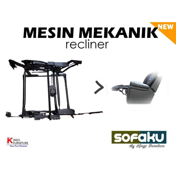 Promo Mekanik/Mesin Reklening Sofa - Manual Handle Recliner