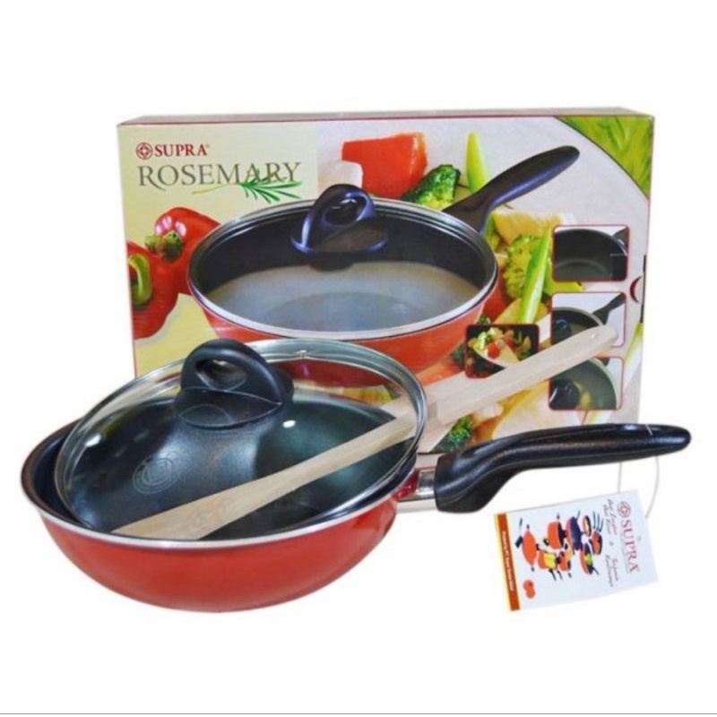 SUPRA STIR PAN ROSEMARY SET 22 CM TEFLON TEBAL BERKUALITAS TINGGI