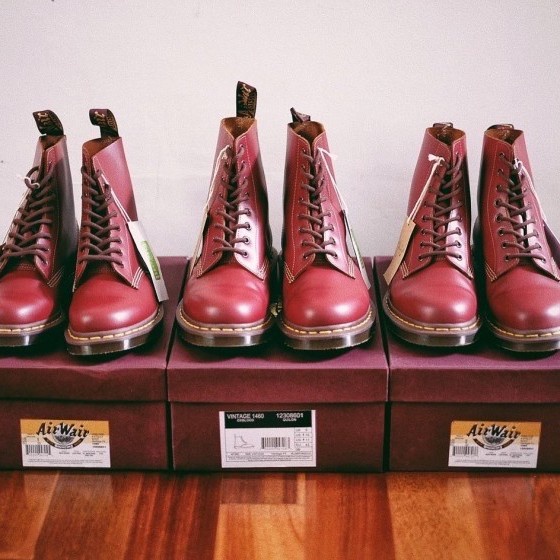 DR MARTENS 1460 VINTAGE OXBLOOD, MADE IN ENGLAND ORIGINAL