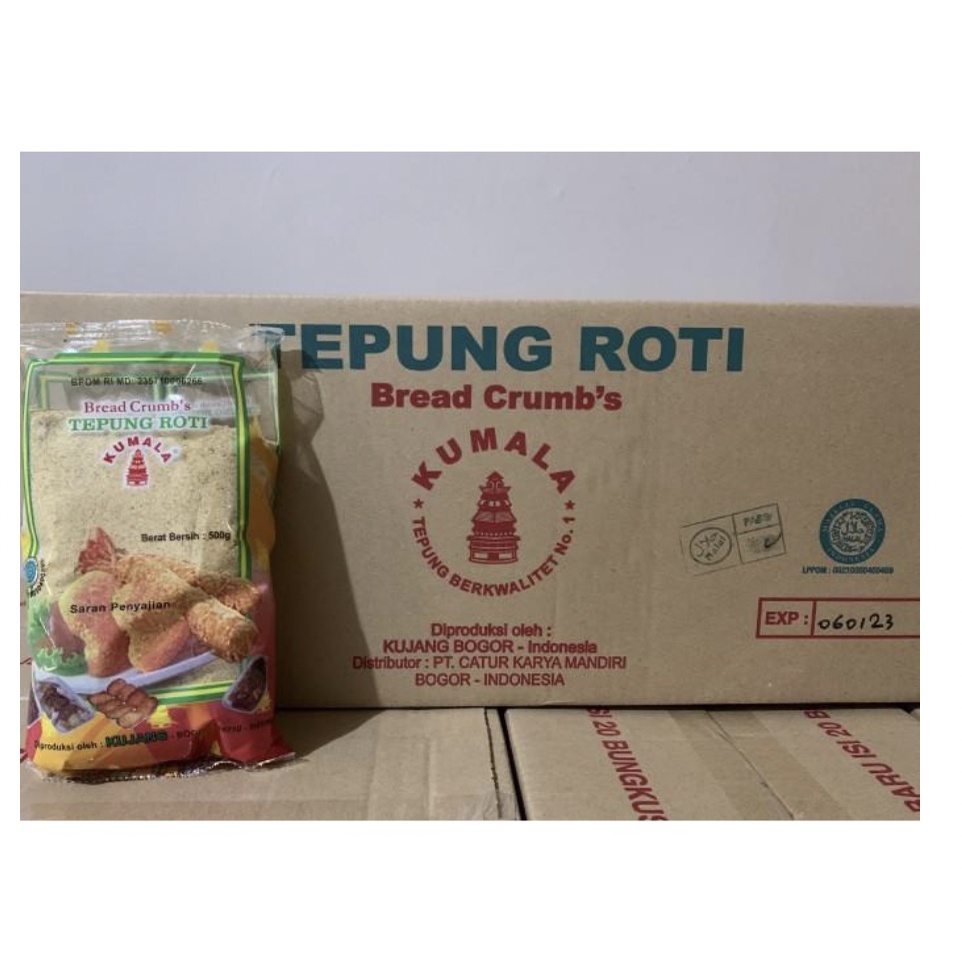 

Tepung Roti Kumala Dus / Bread Crumb ( 20 X 500Gr) / Tepung Roti Karton