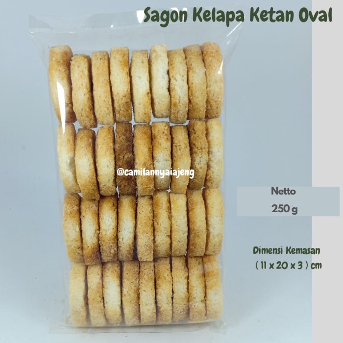 

Kue Sagon Ketan Kelapa Oval Camilan Tradisional Asli Khas Kebumen