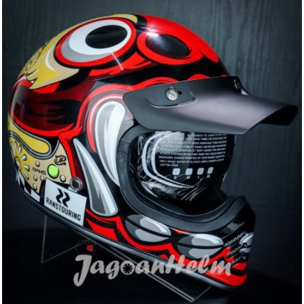 Jpx Helm Jp Signature Barong Rans-Super Black-Retro Classic