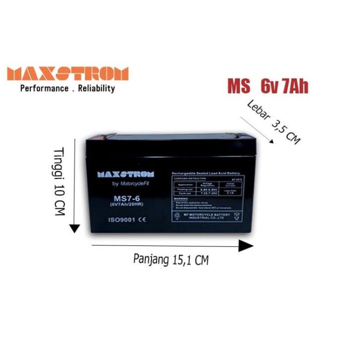 Aki battery mainan anak mobil mobilan 6v 7ah 6 v 7 ah 6v7ah accu kerin