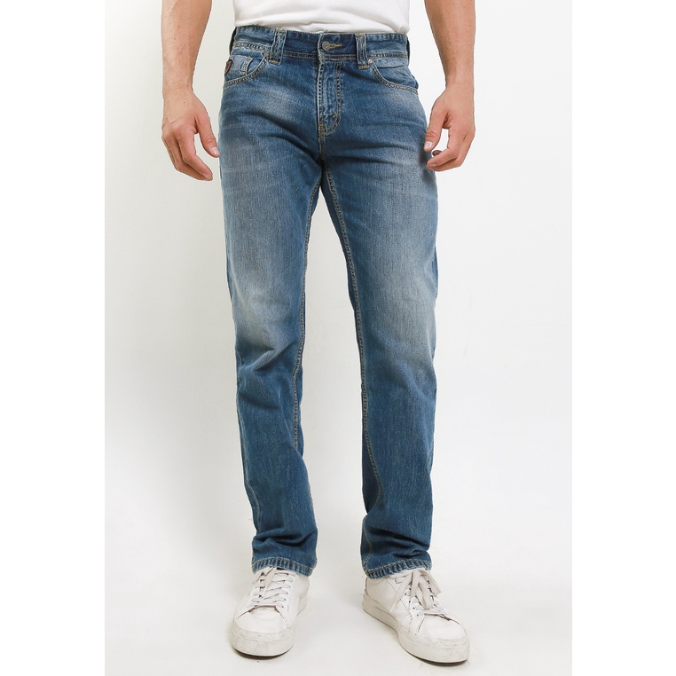 Celana Jeans Lois Original Pria Jins Warna biru denim Asli Aesthetic Straight Fit Pants CFS049F Men Vintage