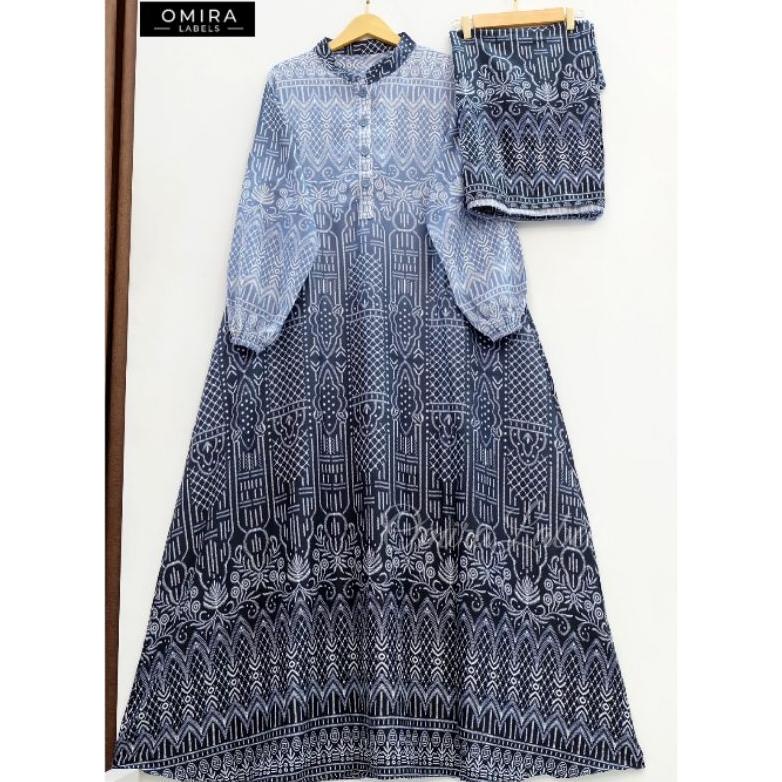 Terlaris Camilla Maxy | gamis jumbo shakila premium set jilbab segiempat motif | Camilla Maxy Shakil