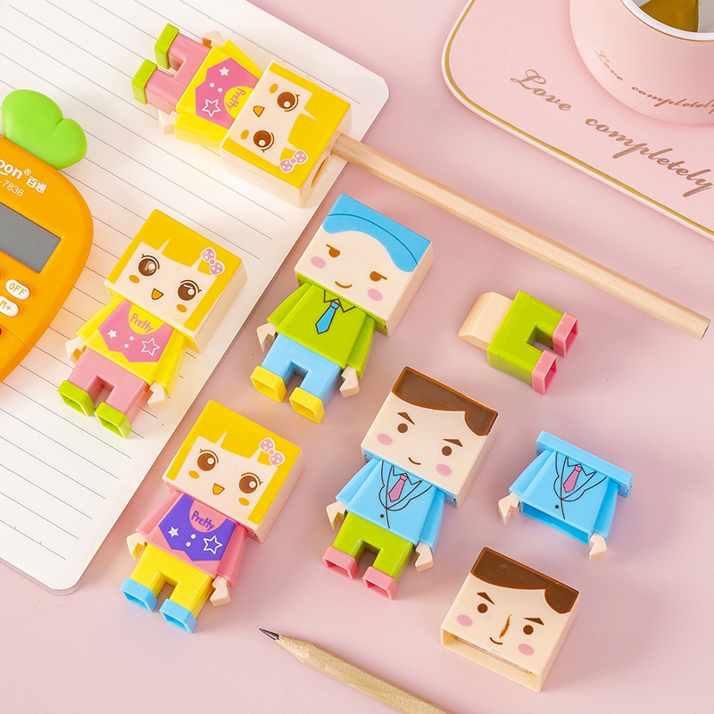 

Bu Guru Ria - DIY Rautan Pensil Robot + Penghapus Alat Belajar Anak Sekolah 2 in 1 Bisa digunakan untuk prakarya anak