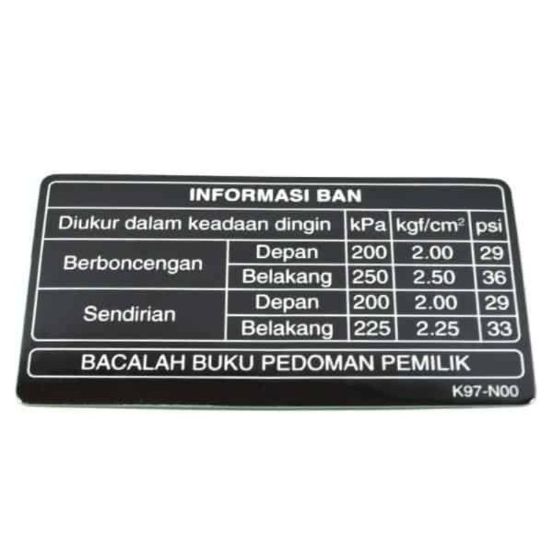 Label Sticker Ban Honda PCX 150 original