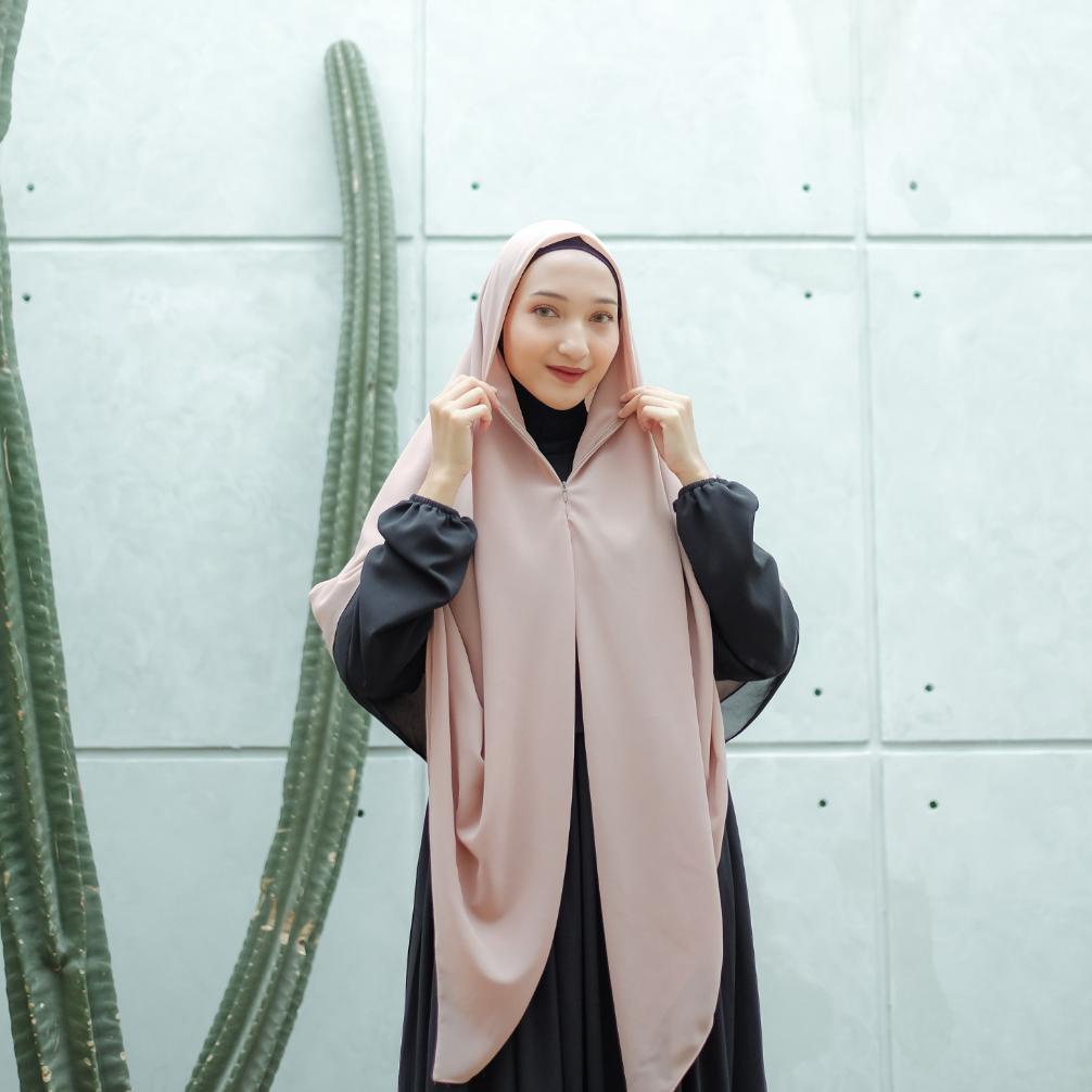 New - G.N.A.ID HIJAB  - Jennaira Khimar Zipper Syar'i Versi 2 (150 CM*150CM) .,