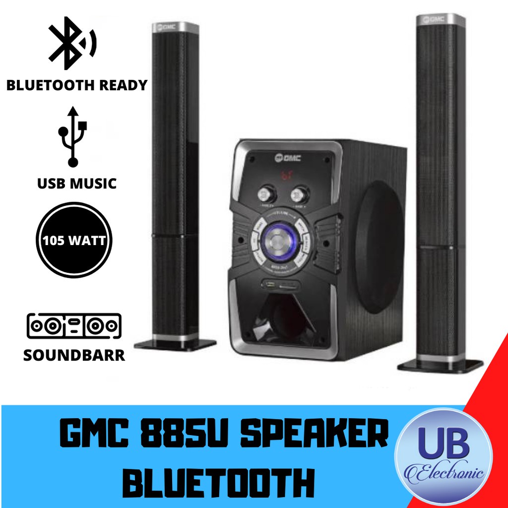 Speaker Aktif Gmc 885U Bluetooth 2 In 1 Speker Panjang Soundbarr