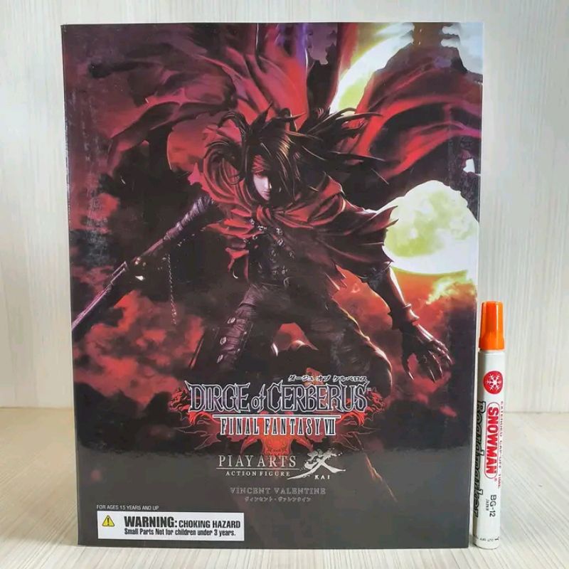 mainan action figurePlayarts vinvent valentine final fantasyrecast playarts kai
tinggi sekitar 10 in